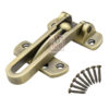 Door Chain Lock for Front Door, Swing Bar Door Lock Brass Antique Finish Alloy Anti-Theft Door Guard Latch for Front and Inside Door Reinforcement Door Stopper for Hotel Home Safety 102mm #7283