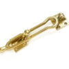 Door Lock for Front Door, Swing Bar Door Lock Polish Brass Finish Anti-Theft Door Guard Latch for Front and Inside Door Reinforcement Door Stopper for Hotel Home Safety 170mm #7023 - Image 4