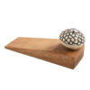 Retro Vintage Traditional Wooden Door Stopper Wedge with Ceramic Knob 125mm #6853 - Image 3