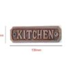 Cast Iron "KITCHEN" Door Sign Plaques It's a fun and attractive decoration for your house, cafe, kitchen, club, office, bar, restaurant, dorm, garage, and more! Vintage metal tin signs can also be the first choice for gift giving, very artistic Copper Antique Finish 130mm #2481 - Image 2
