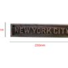 Cast Iron "NEW YORK CITY" Door Sign Plaque Door Wall Cafe Shop Pub Hotel Bar Work Copper Antique Vintage Finish  230mm #2485 - Image 2