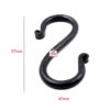 Hand Forged Iron Butchers Hanger S Hook 100mm #3831 Matt Black Finish - Image 2