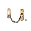 Door Chain Lock, Brass Door Guard Anti-Theft Press Lock, Chain Door Guard Lock Latch Sliding Lock for Hotel Home Living Motel Apartment Bedroom, Brass Antique Finish # 7506 - Image 2