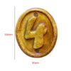 Cast Iron "NO.4" Door House Numbers and Street Address Plaques Numbers for Residence and Mailbox Signs Brass Antique Finish 100mm #869 - Image 2