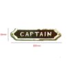 Wood & Brass "CAPTAIN" Door Sign Nautical Antique Home Decor Engraved Acrylic Sign Plaques  Door Pub Cafe Shop Club Hotel Bar Polish Brass 200mm #883 - Image 2