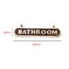 Wood Brass "BATHROOM" Engraved Acrylic Sign Door Pub Cafe Shop Club Hotel Bar Plaques Polish Brass 200mm #884 - Image 2