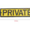 Cast Iron "PRIVATE" Sign Plaque Door Wall Cafe Shop Pub Hotel Bar Work B/Yellow Vintage Finish 210mm #905 - Image 2