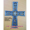Aluminum Antique Design Vintage Look Aluminum Wall Hanging Cross Decorative Religious Altar Spiritual Art  Home Living Room Decor Accessory for Christmas and Other Occasions Aluminum Religious Accessories Church Decoration "JESUS CROSS" Christian Cross Christ Wall Cross Hand Carved Antique Design Hanging Plaque Silver Antique Finish 110mm #2666 - Image 2