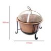 Garden BonFire Pit Bowl with Hand Forged Iron Stand Holder with Mesh Cover Spark Safety Copper Outdoor Garden  575x600mm #2774 - Image 2