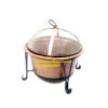Garden BonFire Pit Bowl with Hand Forged Iron Stand Holder with Mesh Cover Spark Safety Copper Outdoor Garden  575x600mm #2774 - Image 3