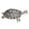 Metal Silver Tortoise Showpiece For Interior Decor Silver Metallic Designer Tortoise Showpiece Tortoise Carved in Metal Silver 190mm #9073 - Image 5