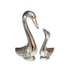 Romantic Silver Metal Swan Pair, Metal Set of Two Swan Love Birds Silver Couple Swan Kissing Figurine Standard Antique Finishing 220mm ,150mm #9075 - Image 8