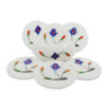 WHITE MARBLE TEA COASTER 105mm Dia #MD14-22021