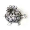 Silver Tortoise Candle Stand featuring a tortoise figure, typically made of metal (like oxidized white metal or silver-plated metal), with a holder on its back designed to hold a candle or diya  75mm #9077 - Image 6