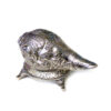 Silver Hand Engraved Vishnu Laxmi Shankh (Conch shell) with a stand Silver Shankh with Vishnu Carving, Decorative Showpiece 200mm #9072 - Image 2