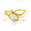 Silver Metal on leaf serving two glass bowl dry fruits Tray 260mm #MD-274 - Image 2