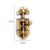 Brass Door Latchs Home Security Antique Window Bolts Vintage Pure Brass Multifunction Buckle Sliding Lock Gate Sliding Bolt Latch Warehouse Internal Doors Polish Brass Finish  73mm #7811 - Image 2