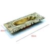 Recessed Flush Door Handles Brass Cabinet & Furniture Door Pulls Brass Rectangle Rectangle Handles/Pulls for Interior & Closet Doors  95mm #7813 - Image 2
