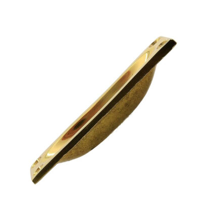 Traditional Vintage Polished Brass Flush Pull Door Handle Sliding Door Flush Handle with Fixing Screw for Drawer Cabinet Wardrobe Sliding Doors 85mm #7814 - Image 4