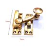 Sash Window Turn Latch Set Brass 70mm #7840 - Image 2