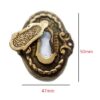 Brass Victorian Standard Profile Keyhole Closed Covered Lock Swing Cover Plate Escutcheon Brass Antique Finish 50mm #7843 - Image 2