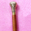 Antique Wooden Walking Stick with Brass Handle 940mm #8058 - Image 2