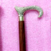 Antique Wooden Walking Stick with Brass Handle 925mm #8059 - Image 2