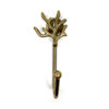 Cast Iron Animal Coat Hook-Small Coral 130mm #8277 Antique Finish