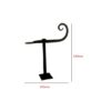 Hand Forged Iron Window Shutter Dogs Curly Tail 130mm Fenster Halter #8287 Black Finish - Image 2