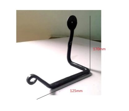 Wrought Iron Metal Toilet Roll Holder for Bathroom Toilet Wall Mount Handmade Bathroom Lavatory Toilet Paper Holder Wall Mount Burn Black Finish 170mm #8187 - Image 2