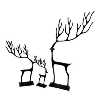 Aluminum ReinDeer Set of Three Table Décor Show Piece Home Decoration Handicrafts 275mm/390mm/640mm #1637