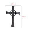 Hand Forged Iron Antique Design Vintage Look Wall Hanging Cross Decorative Religious Altar Spiritual Art  Home Living Room Decor Accessory for Christmas and Other Occasions Religious Accessories Church Decoration "JESUS CROSS" Christian Cross Christ Wall Cross Hand Carved Antique Design Natural Lacquer Finish 250mm #6223 - Image 2