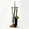Vintage Brass Horse Head Fireplace 4 Tool Set With Horseshoe Stand, Companion Stand Size-11.25" & All Tools 7"- 8" Set #8474 - Image 5