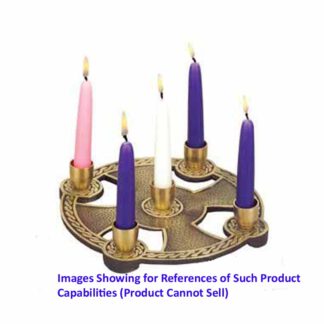 Brass Candle Holder Celtic Advent Wreath #8534