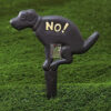 No Dog Pooping Cast Iron Yard Sign, Grass Lawn Garden Decoration, Cast Iron No Pooping Dog Signs, Black Finish 325x215mm #523 - Image 3