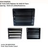 Sheet Iron Wall Vent Grill - Metal Ventilation Grilles - Air Vent Covers for Walls 360mm #8666 Black Powder Coated Finish - Image 4