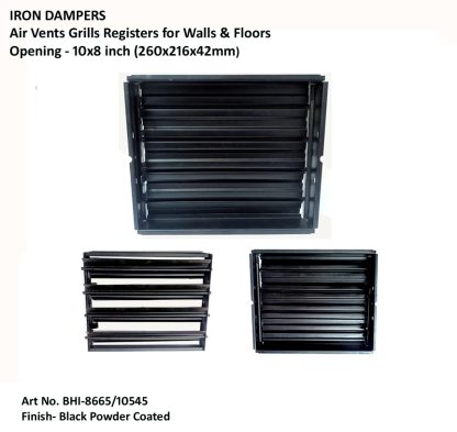 Sheet Iron Wall Vent Grill - Metal Ventilation Grilles - Air Vent Covers for Walls 360mm #8666 Black Powder Coated Finish - Image 4