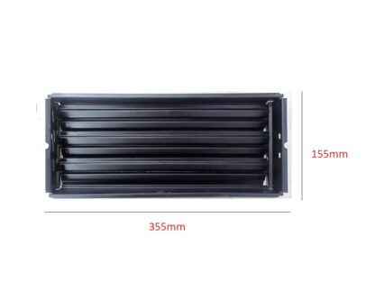Sheet Iron Wall Vent Grill - Metal Ventilation Grilles - Air Vent Covers for Walls 355mm #8672 Black Powder Coated Finish - Image 3