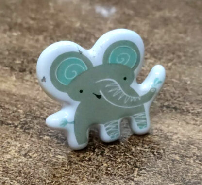 Ceramic Cabinet knob Elephant 45mm #8804 (Set of 6 Pcs)