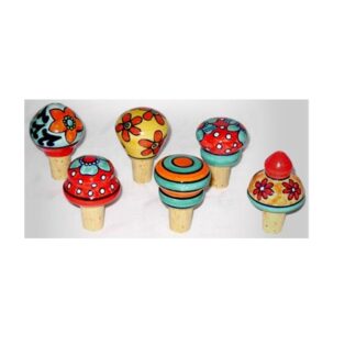 Handicrafts Ceramic Wood Wine Stoppers Cork Bottle Sealer Beer Stopper Wine Cap (Design & Color As per Availibility) Multicolored Ceramic Wine Bottle Stopper for Wine Champagne, Lighthouse Gifts Wine Gifts for Men Women Pharos Lovers, Wine Saver, Wine Accessories, Ceramic # 9116