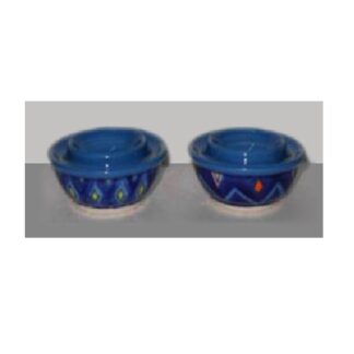 Set of Two ceramic egg holders these are egg coddles, which are small, lidded ceramic or porcelain cups used to cook eggs #9103