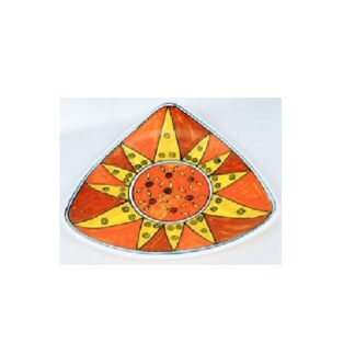 Ceramic serving plate has a wide application, suitable for everyday appetizers, chips, desserts, snacks, sides, cheese, sushi, fruit, and more # 9143