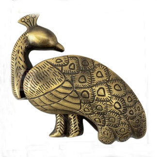 Cast Iron Peacock Style Front Door Knocker Door knockers for Main Door Brass Antique Finish 160mm #9321