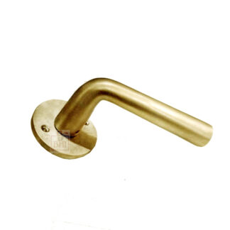 Brass Door Lever Handle with Round Base LV125-63 #8508