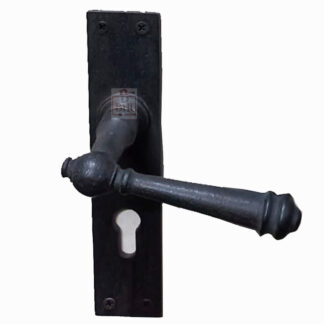 Iron Door Handle On Plate  110mm #6129