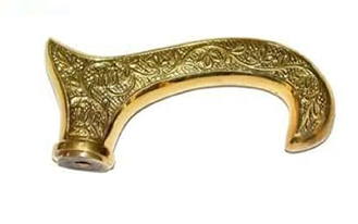 Brass Solid Handle Antique Style Victorian Cane For Wooden Walking Stick handle Polish Brass 125mm #9479