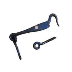 Antique Wrought Iron Hand Forged Gate Hook Broad Latch Cabin Hook 130mm #3160