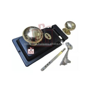 Iron Door Latch English Style Complete Set With Brass Knobs PC+ Lock With Keys And Accessories 175mm #1014