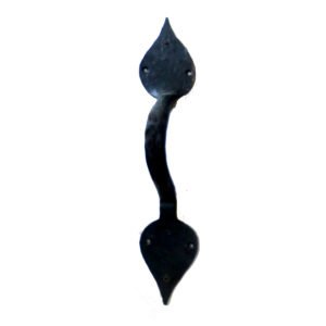 Hand Forged Iron Large Leaf Design Door Pull Handle Herrajes Castellanos Manillon 375mm #1016