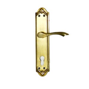 Brass Door Handle On Plate 250x50mm #1062